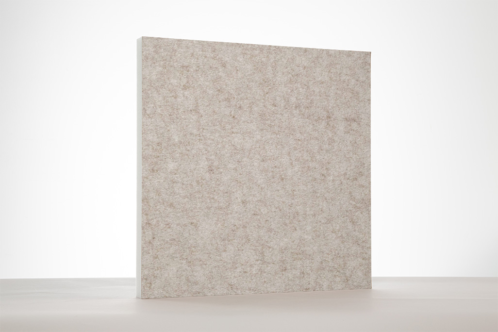 A square soni COLOR RD panel in the color greige set against a light background.