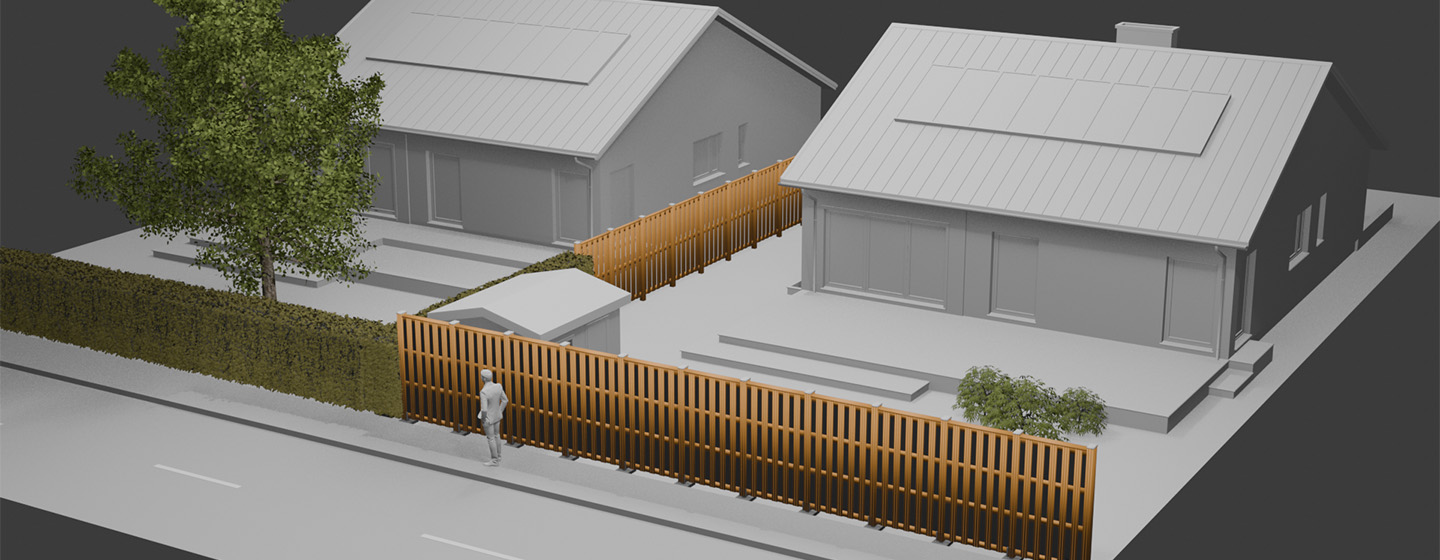 Anwendung Schallschutzwand Beispiel einer Schallschutzwand als Gartenzaun